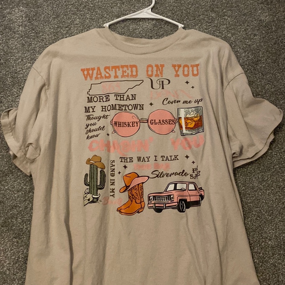 Morgan wallen wasted on you tee, local boutique